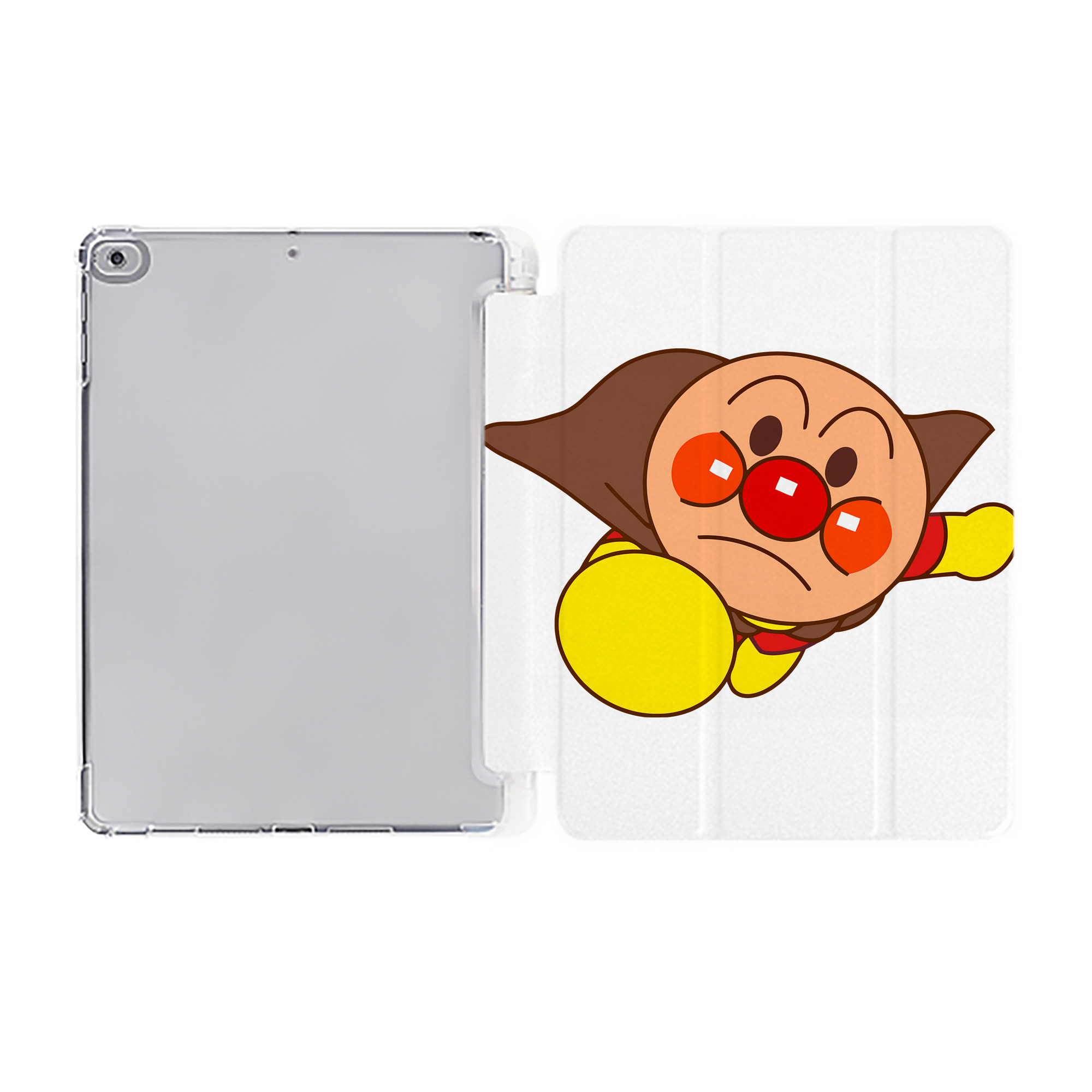 （画像用） アンパンマン Anpanman IPad ケース ペン収納付き 三つ折りスタンド PUレザー×シリコン 対応機種9.5/10.5/10.9インチ